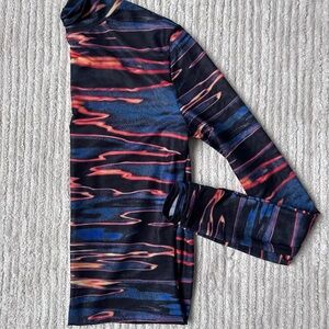 Multicolor Long Sleeve Mini Dress